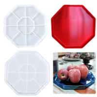Conjunto de moldes epóxi DIY, silicone, Octagono, 342x342x32mm, vendido por PC