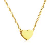 Stainless Steel Jewelry Necklace Heart plated fashion jewelry & for woman Length Approx 17.72 Inch Sold By PC