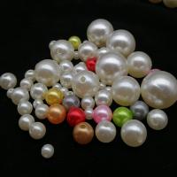 Plastic Beads Round random style & imitation pearl mixed colors 2-10cm Sold By PC