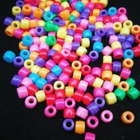 Plastic Beads, Drum, injection moulding, random style, multi-colored, 3.5-12x5.5-12mm, Sold By PC