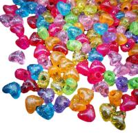 Perles en plastique, coeur, moulage par injection, envoyé au hasard, couleurs mélangées, 2-5cm, Vendu par PC