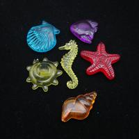Plastic Beads, Animal, injection moulding, random style, mixed colors, 2-5cm, Sold By PC