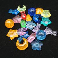 Plastic Beads, Animal, injection moulding, random style, mixed colors, 2-4cm, Sold By PC