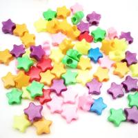 Plastic Beads, Star, injection moulding, random style, multi-colored, 11x5mm, Sold By PC