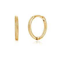 Brass Huggie Hoop Earring, for woman, more colors for choice, 11x1mm, Sold By PC