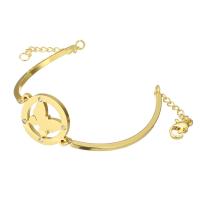 Bijoux bracelet en acier inoxydable, bijoux de mode & conception de papillon & pour femme & avec strass, blanc, 23x18x2mm, Vendu par PC