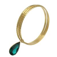 Bracelet en acier inoxydable, avec cristal, bijoux de mode & pour femme, doré, 10mm, Vendu par PC
