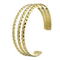 Stainless Steel Cuff Bangle, fashion jewelry & for woman, golden, 11mm, Sold By PC