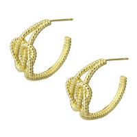 Brass Stud Earring fashion jewelry & for woman golden Sold By Lot
