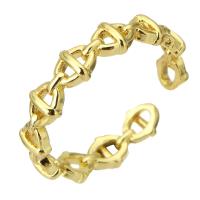 Brass Cuff Finger Ring Adjustable & fashion jewelry & for woman golden 4mm Sold By Lot