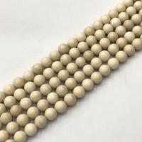 Perles bijoux en pierres gemmes, Pierre naturelle, Rond, poli, DIY & normes différentes pour le choix, blanc, Vendu par Environ 15 pouce brin