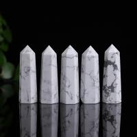 Howlite Point Decoration, polished, different size for choice, white, Sold By PC