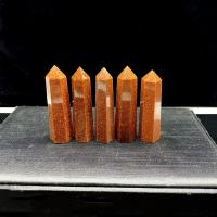 Goldstone Point Decoration polished golden 5-6cm Sold By PC