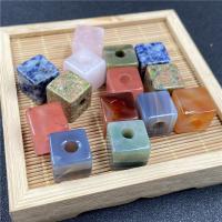 Gemstone Jewelry Beads, Natural Stone, Cube, polished, different materials for choice, more colors for choice, 16x16mm, Sold By PC