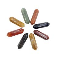 Gemstone Pendants Jewelry, Natural Stone, different materials for choice & Unisex, more colors for choice, nickel, lead & cadmium free, 8x30mm, Sold By PC