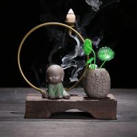 Backflow Incense Burner, Porcelain, handmade, for home and office & durable & different styles for choice, 170x168mm, Sold By PC
