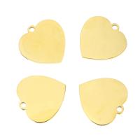 Pendientes Corazón de acero inoxidable, chapado en color dorado, 20x21x1mm, agujero:aproximado 2mm, Vendido por UD