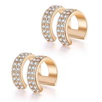 Cubic Zirconia Micro Pave Brass Earring, micro pave cubic zirconia & for woman, more colors for choice, 11x13mm, Sold By PC