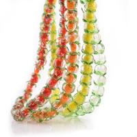 Perles murano faites à la main , chalumeau, Citrouille, impression, DIY, plus de couleurs à choisir, 11x10mm, 10PC/sac, Vendu par sac