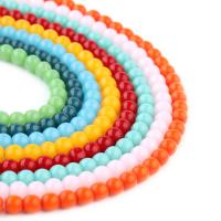 Perles murano faites à la main , chalumeau, Rond, poli, DIY, plus de couleurs à choisir, 8mm, Vendu par 38 cm brin