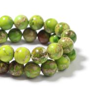 Perles bijoux en pierres gemmes, Jaspe d'impression, Rond, poli, DIY, plus de couleurs à choisir, Vendu par 38 cm brin