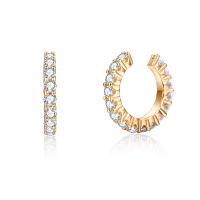 Cubic Zirconia Micro Pave Brass Earring micro pave cubic zirconia & for woman Sold By PC