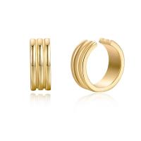 Brass Earring Cuff, for woman, more colors for choice, 11x4mm, Sold By PC