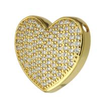 Cubic Zirconia Micro Pave Brass Connector Moon fashion jewelry & DIY & micro pave cubic zirconia & for woman golden Approx 1.5mm Sold By Lot