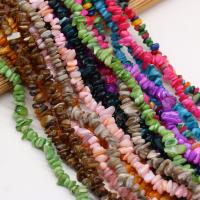 Natural Colored Shell Beads, Chips, DIY, more colors for choice, 5-8mm, Sold Per 40 cm Strand