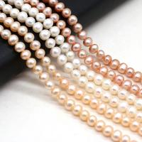 Perlas Redondas Freshwater, Perlas cultivadas de agua dulce, Bricolaje, más colores para la opción,  5-5.5mm, Vendido para 36 cm Sarta