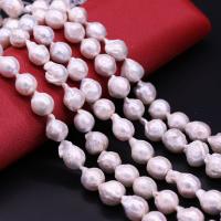 Barok ferskvandskulturperle Beads, Ferskvandsperle, du kan DIY, hvid, 12-13mm, Solgt Per Ca. 15 inch Strand