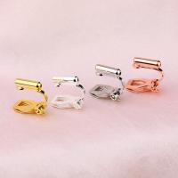 Brass Clip On Earring Finding, plated, for woman, more colors for choice, 13x8mm, Sold By PC