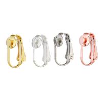 Stainless Steel Clip On Earring Finding, plated, Unisex & different styles for choice, more colors for choice, 15x10mm, Sold By PC