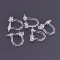 Resin Earring Clip Component with Stainless Steel plated for woman Sold By PC