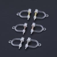 Resin Earring Clip Component, with Stainless Steel, plated, for woman, more colors for choice, 9x11mm, Sold By PC