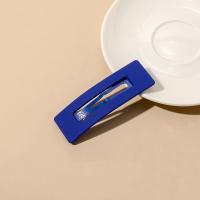 Hår Clip, Plastic, med Zinc Alloy, ovntørrende lak, mode smykker & forskellige stilarter for valg, blå, Solgt af PC