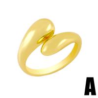 Латунь Манжеты палец кольцо, плакирован золотом, ювелирные изделия моды & разные стили для выбора, Золотой, не содержит никель, свинец, продается PC