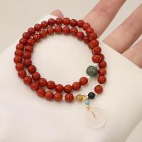 Yunnan Red Agate Bracelet, with Hetian Jade, Double Layer & fashion jewelry & for woman, 6.2mm, 8mm, Sold By PC