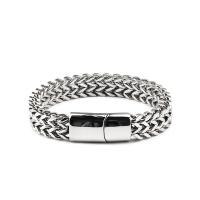 Titanium Steel Bracelet & Bangle, polished, Unisex & different size for choice, original color, Sold By PC