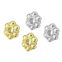 Perles intercalaires en alliage de zinc, Plaqué d'or, plus de couleurs à choisir, 7x7x2mm, Vendu par PC