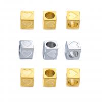 Stainless Steel Beads, 304 Stainless Steel, plated, DIY, more colors for choice, 6x6x6mm, 3PCs/Bag, Sold By Bag