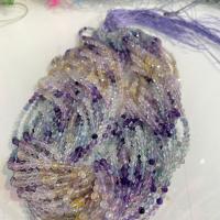 Fluorit korálky, Kolo, DIY & tváří, smíšené barvy, Prodáno za 38 cm Strand