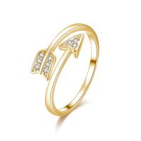 Brass Cuff Finger Ring, Adjustable & micro pave cubic zirconia & for woman, more colors for choice, 17x11mm, Sold By PC