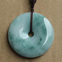 Jadeite Pendant Donut polished green 20mm Sold By PC