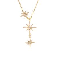 Titanová ocel náhrdelník, Titanium ocel, s Mosaz, módní šperky & leštěný & pro ženy, zlatý, Délka 42 cm, Prodáno By PC