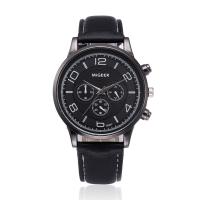 Men Wrist Watch, Tibetan Style, with PU Leather, for man, more colors for choice, 40,8,20mm, Sold By PC