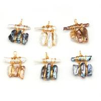 Freshwater Pearl Pendants with Iron gold color plated fashion jewelry & DIY Sold By PC