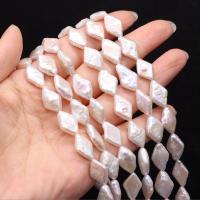 Keshi Cultured Freshwater Pearl Beads Rhombus DIY white Sold Per Approx 15 Inch Strand