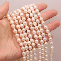 Cultured Baroque Freshwater Pearl Beads, Teardrop, DIY, white, 7-8mm, Sold Per Approx 15 Inch Strand