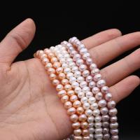 Runde ferskvandskulturperle Beads, Ferskvandsperle, du kan DIY, flere farver til valg, 5-6mm, Solgt Per Ca. 14.17 inch Strand